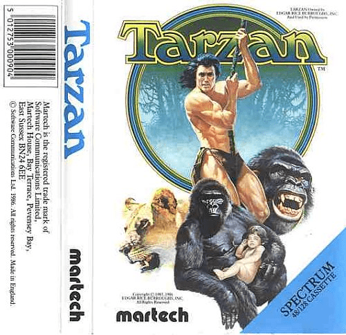 Tarzan box art for ZX Spectrum